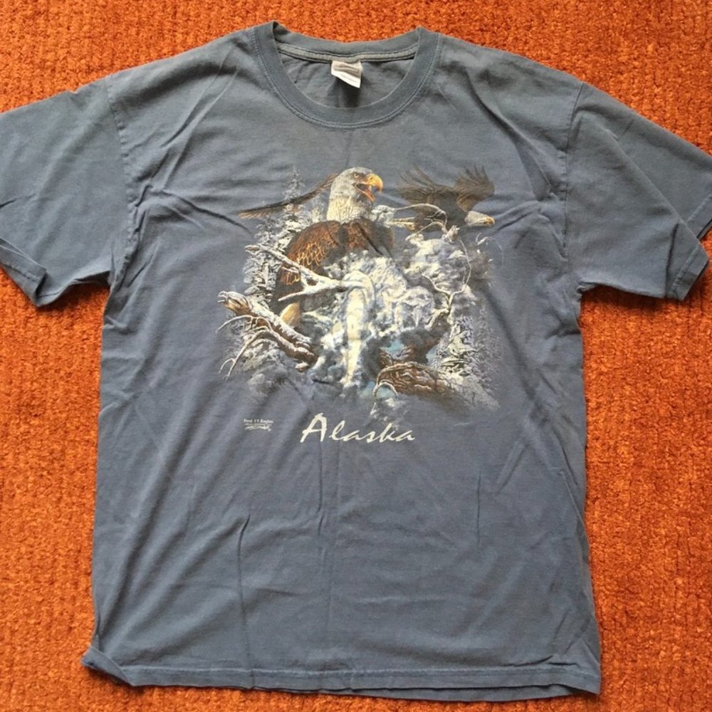 Alsaka Animal Print T shirt size Large SALE